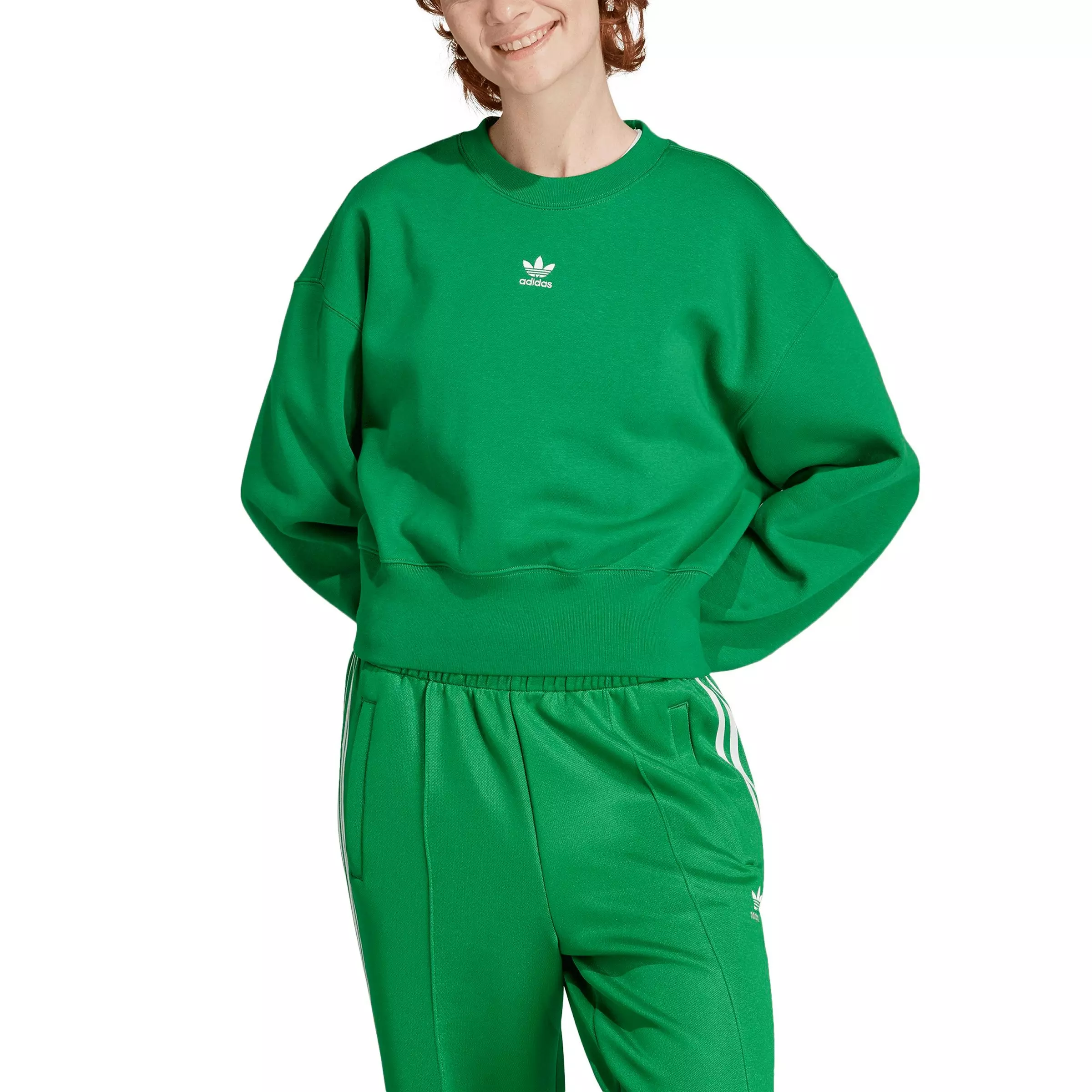 Originals essential sweatshirt green best sale